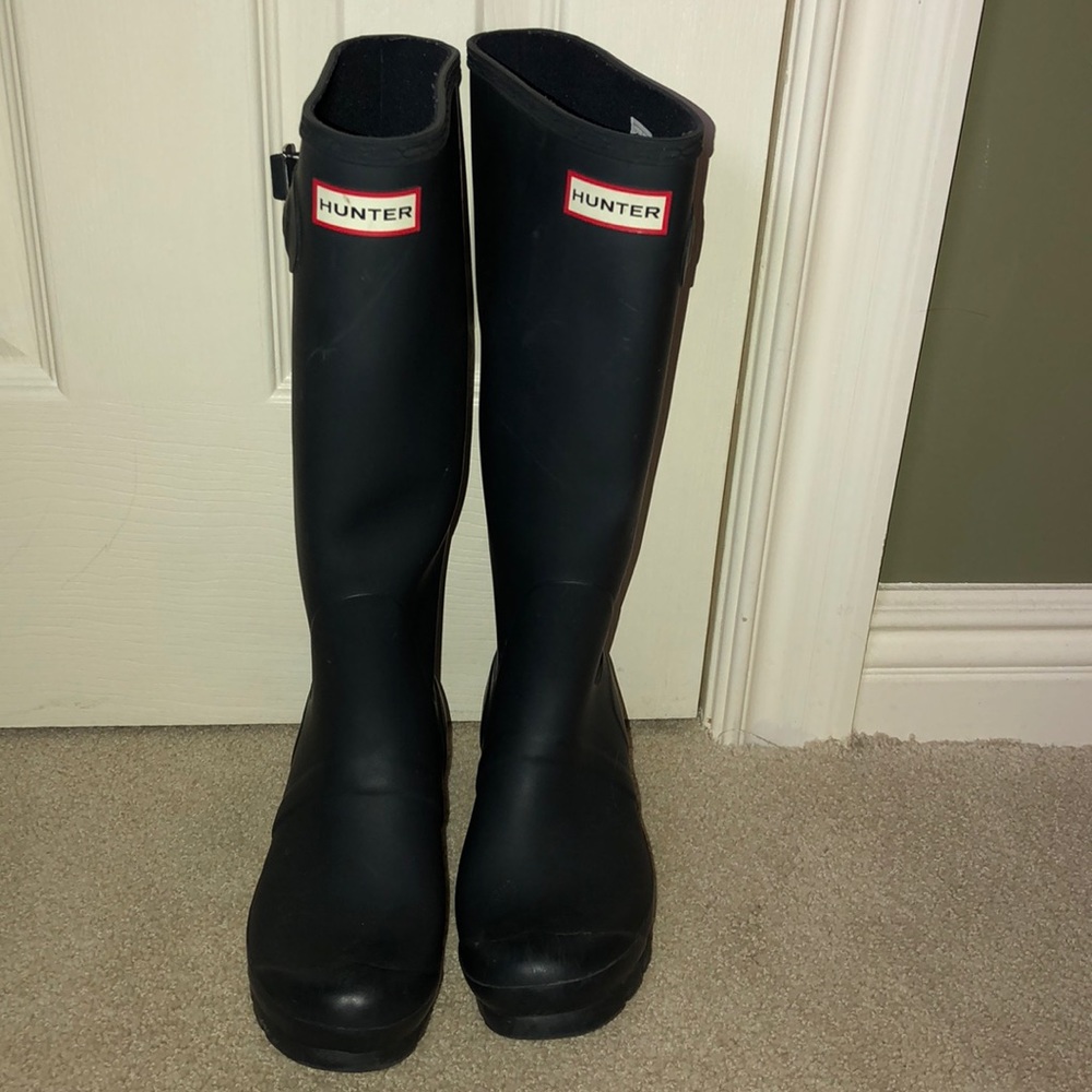 Navy Blue hunter boots